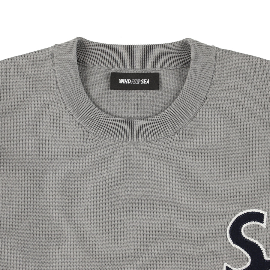 SEA PATCH CREW SWEATER / GRAY