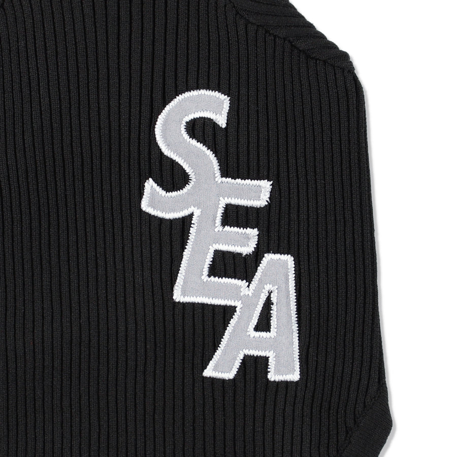 DOG SEA PATCH SWEATER / BLACK