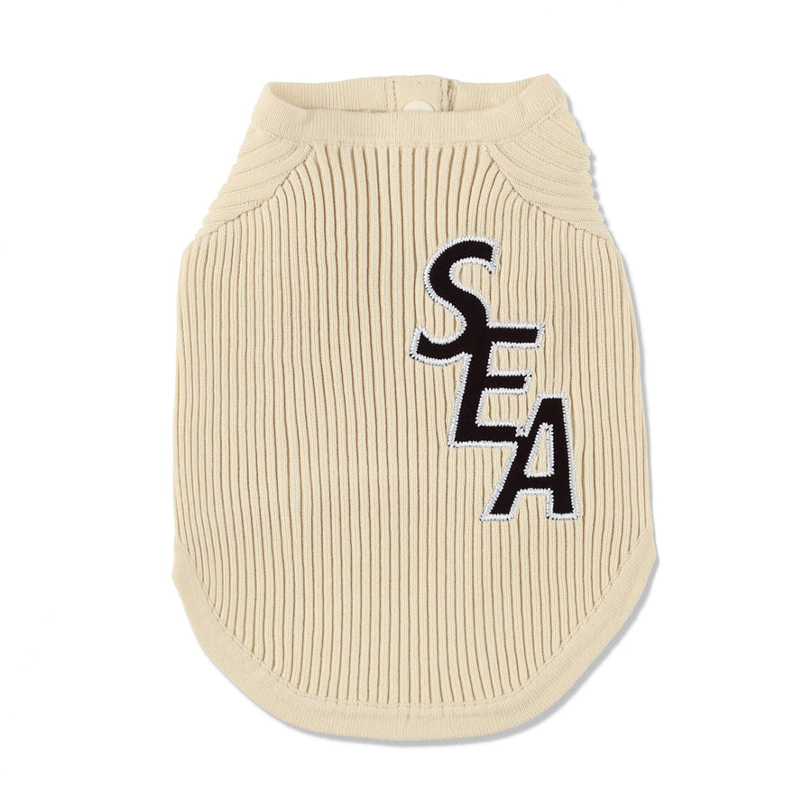 DOG SEA PATCH SWEATER / IVORY