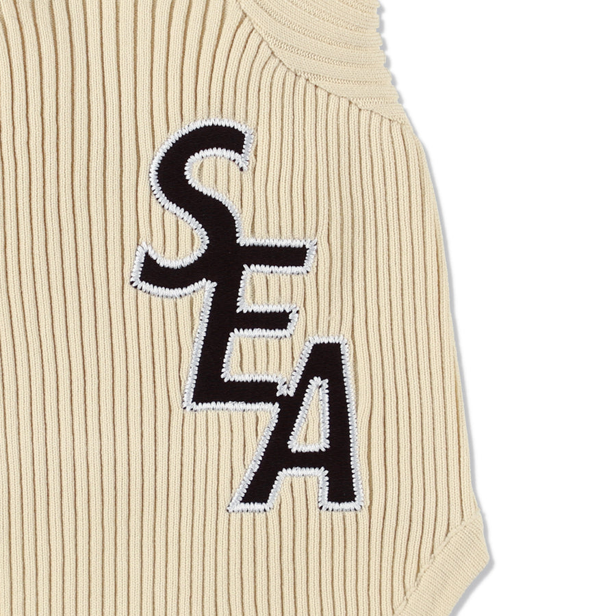 DOG SEA PATCH SWEATER / IVORY