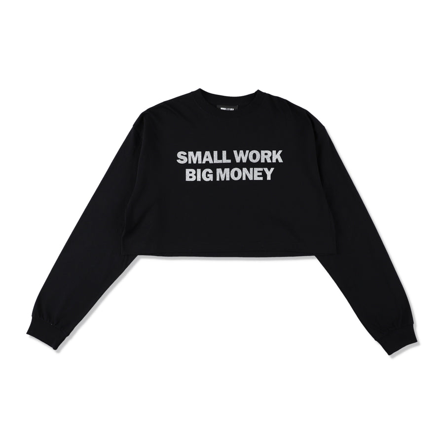 SMBM L/S Cropped Tee / BLACK