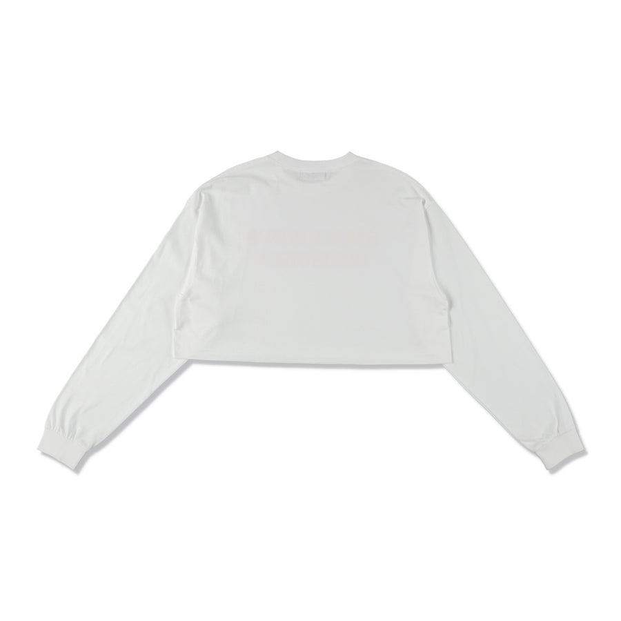 SMBM L/S Cropped Tee / WHITE