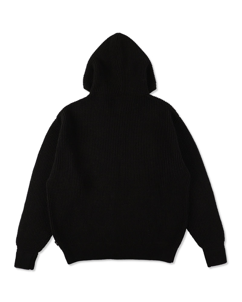 WAFFLE ZIP UP CARDIGAN