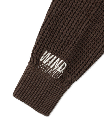 WAFFLE ZIP UP CARDIGAN