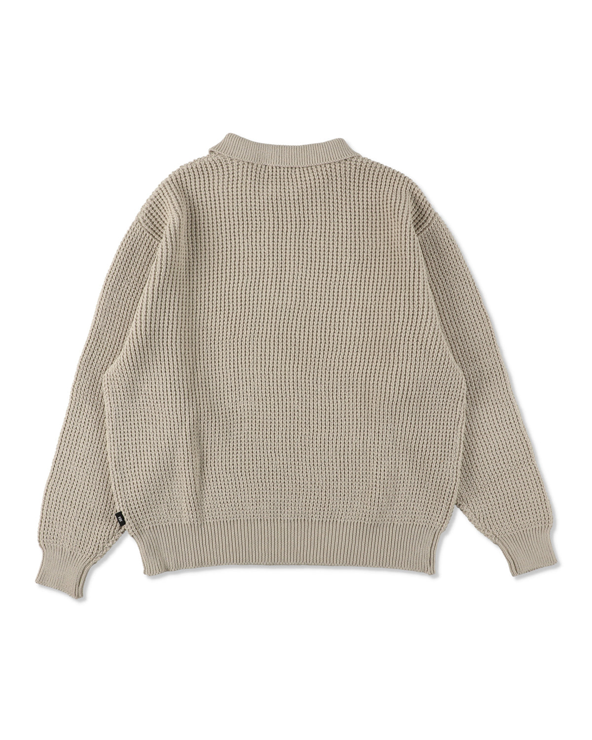 WAFFLE HALF ZIP SWEATER