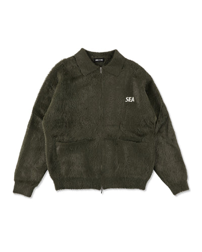 SHAGGY ZIP UP CARDIGAN