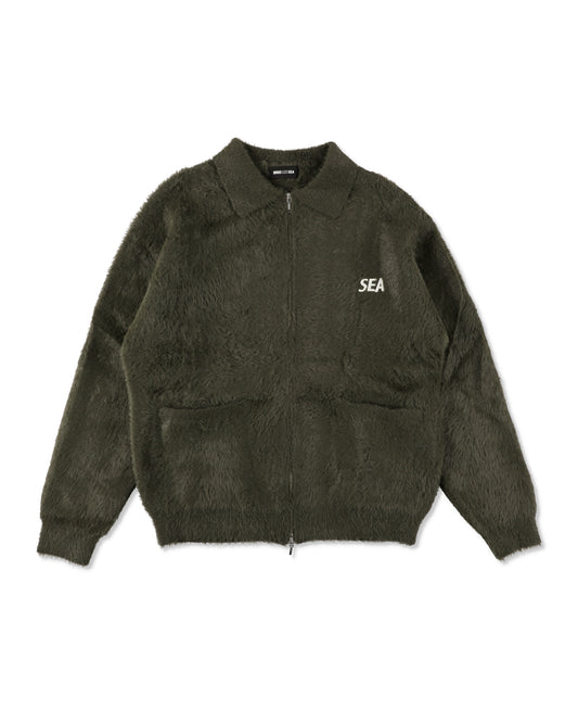 SHAGGY ZIP UP CARDIGAN