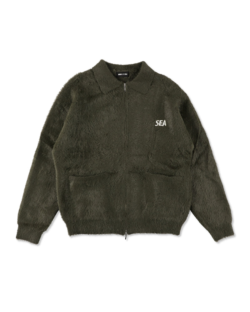 SHAGGY ZIP UP CARDIGAN