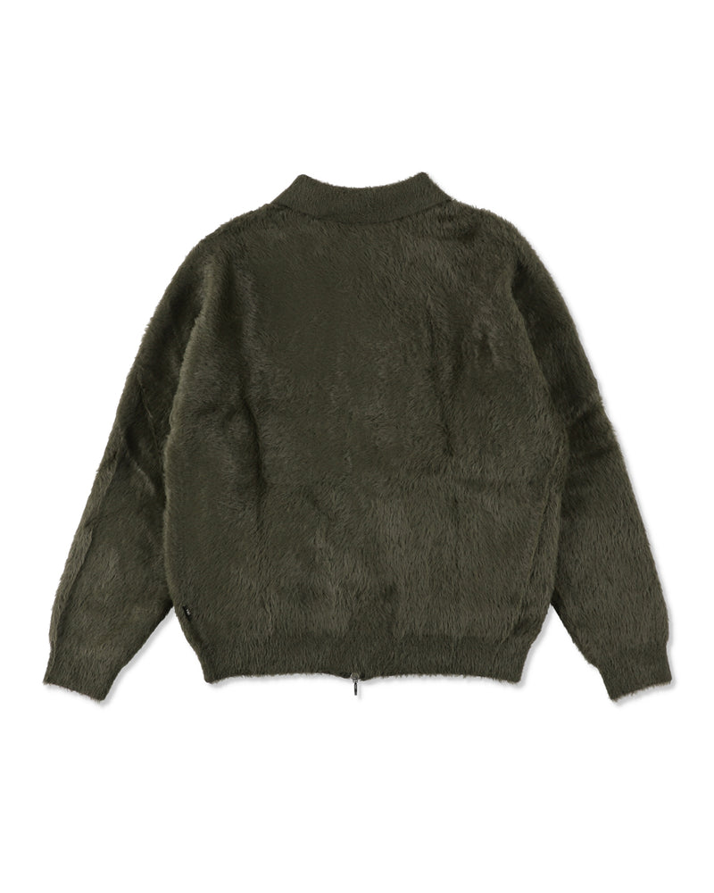 SHAGGY ZIP UP CARDIGAN