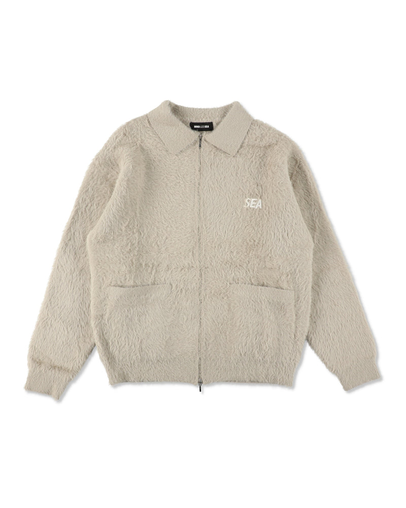 SHAGGY ZIP UP CARDIGAN