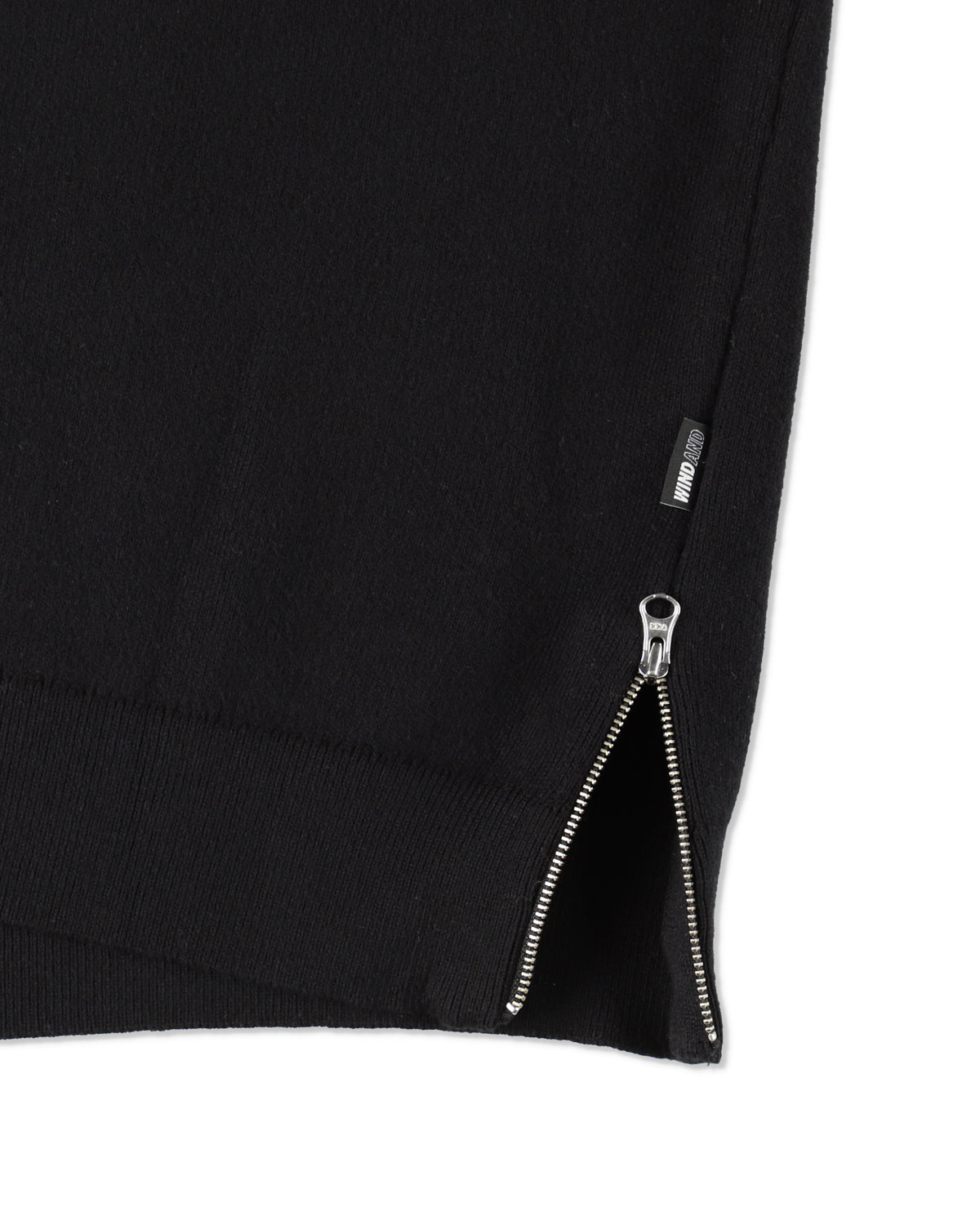 SIDE ZIP COTTON CASHMERE SWEATER