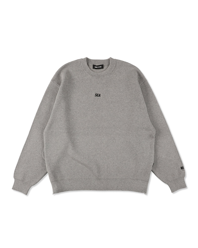SIDE ZIP COTTON CASHMERE SWEATER