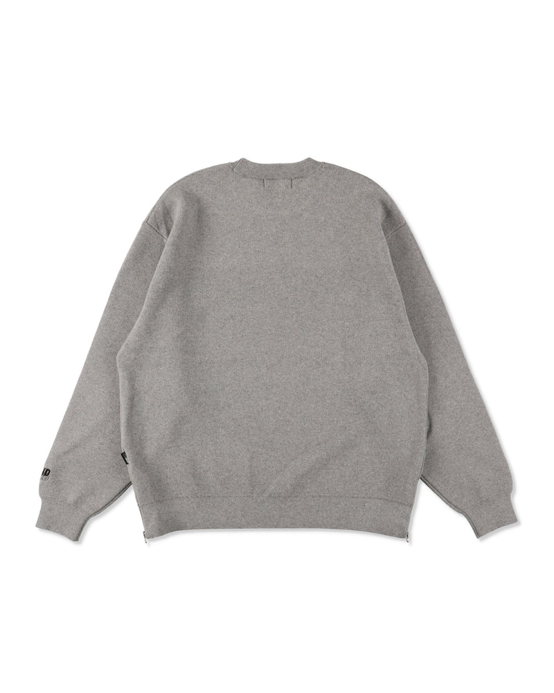 SIDE ZIP COTTON CASHMERE SWEATER