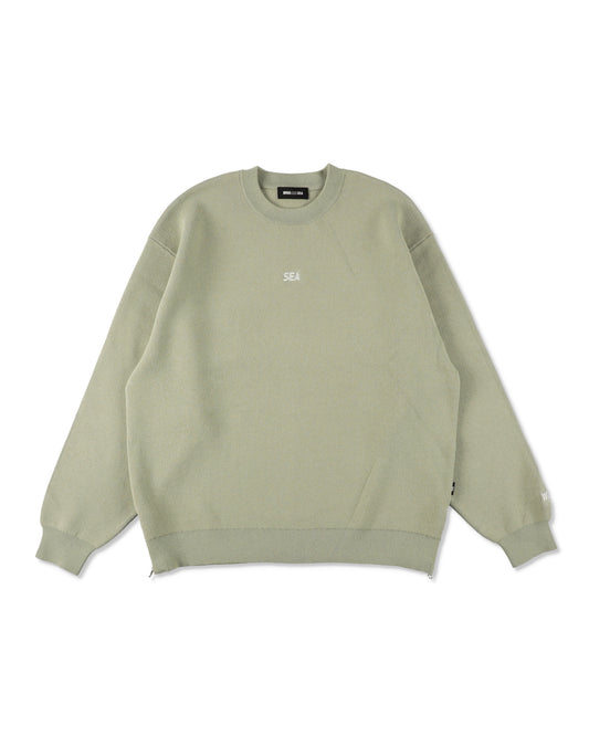SIDE ZIP COTTON CASHMERE SWEATER