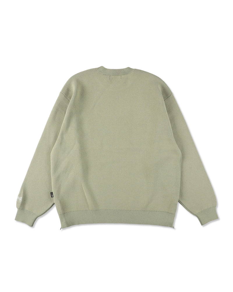 SIDE ZIP COTTON CASHMERE SWEATER