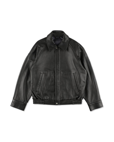 Lettered Leather Jacket