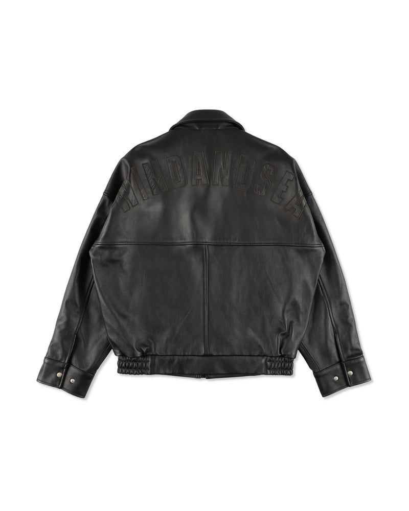 Lettered Leather Jacket