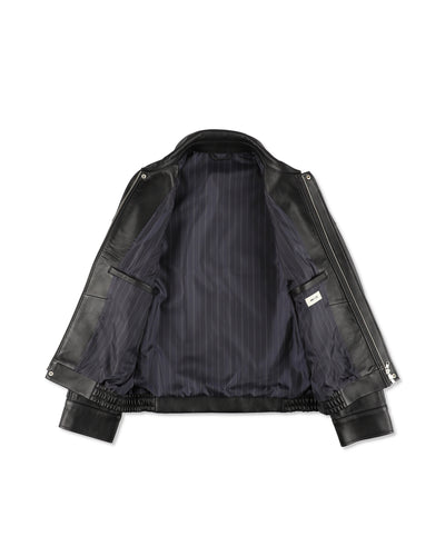 Lettered Leather Jacket