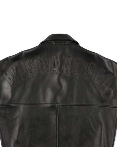 Lettered Leather Jacket