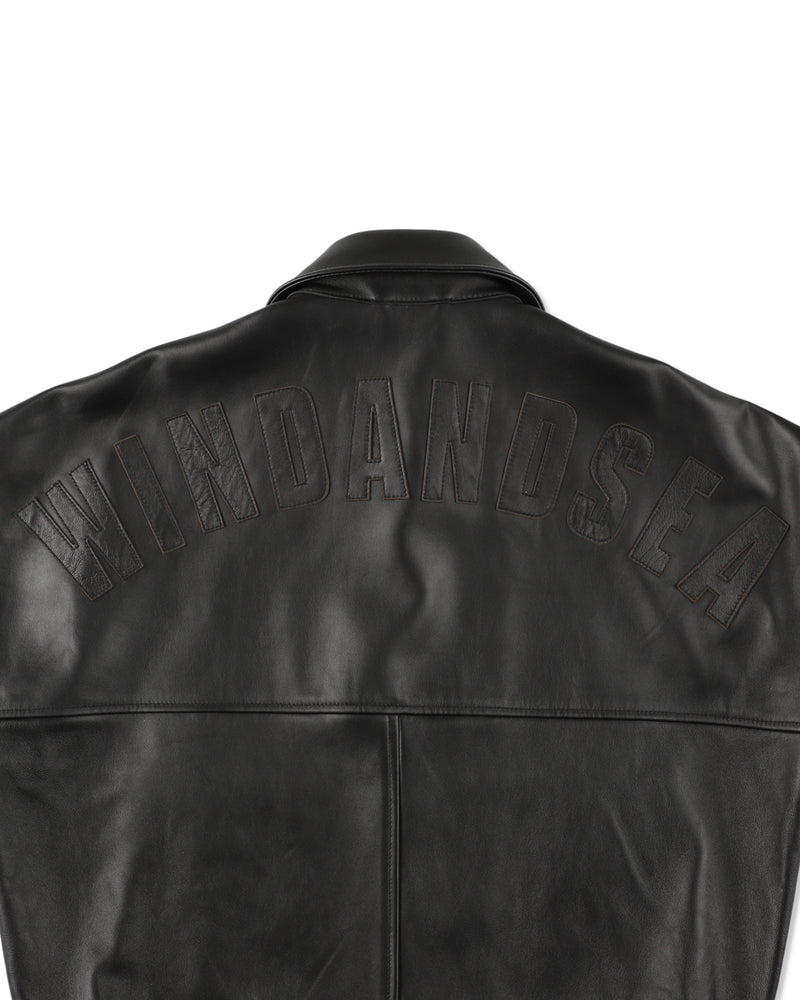 Lettered Leather Jacket
