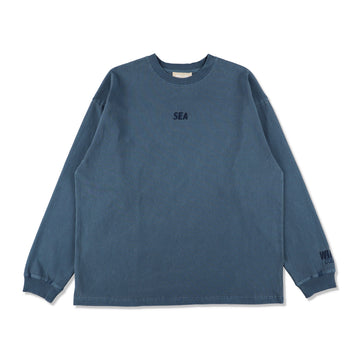 SEA PIGMENT L/S TEE / BLUE