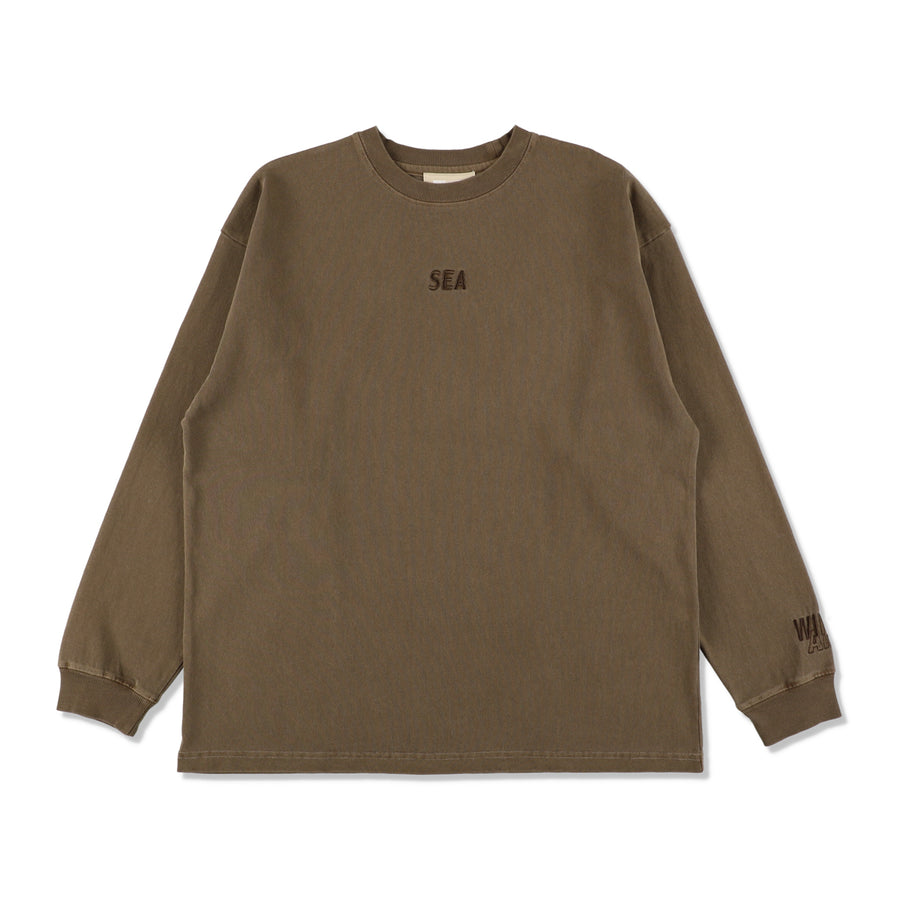 SEA PIGMENT L/S TEE / BROWN