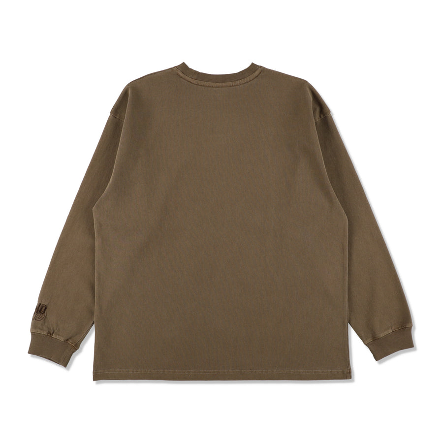 SEA PIGMENT L/S TEE / BROWN