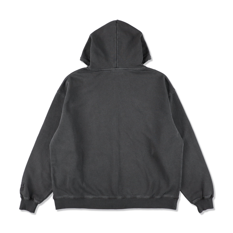 SEA PIGMENT ZIP UP SWEATSHIRT / BLACK