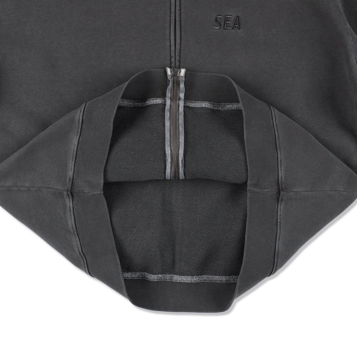 SEA PIGMENT ZIP UP SWEATSHIRT