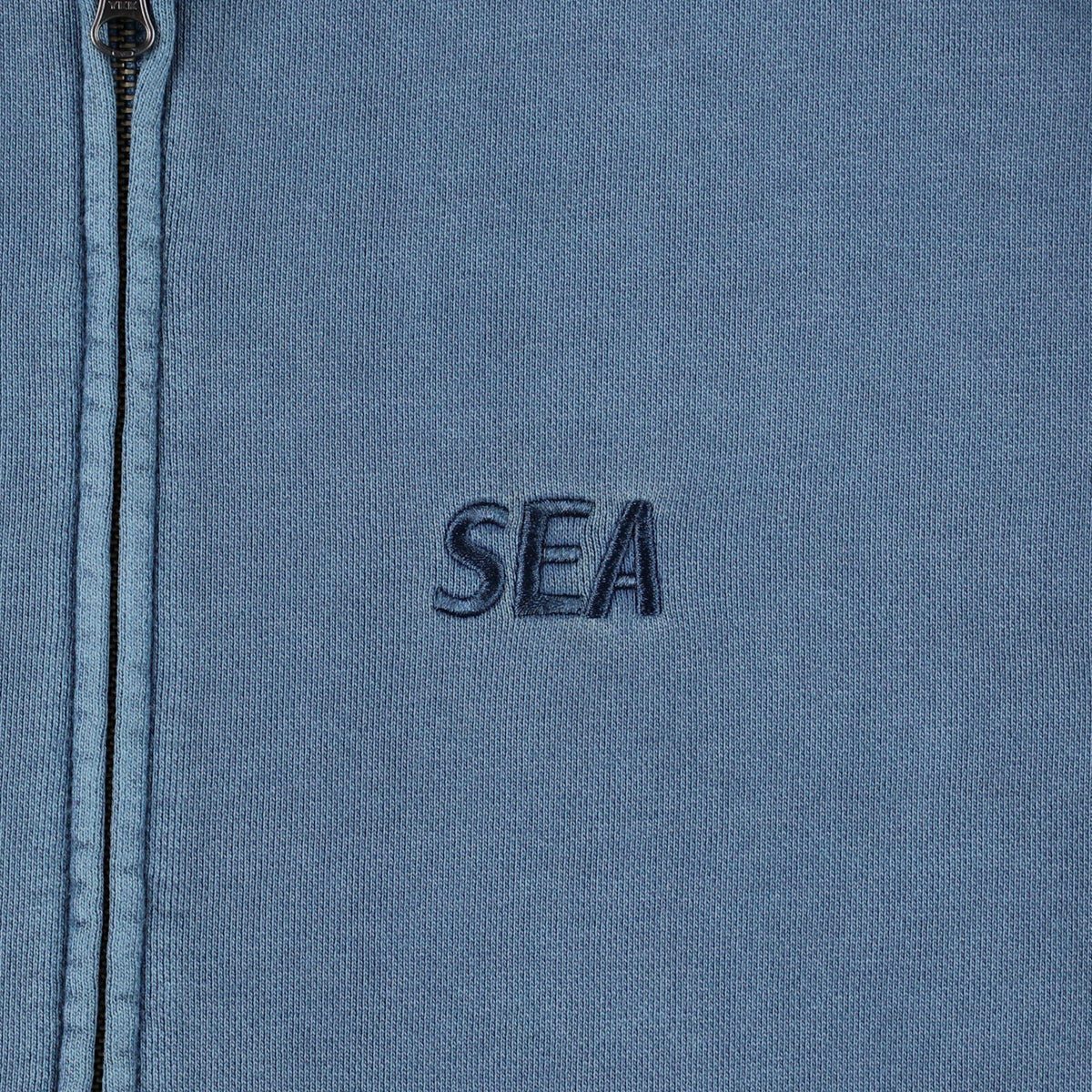 SEA PIGMENT ZIP UP SWEATSHIRT