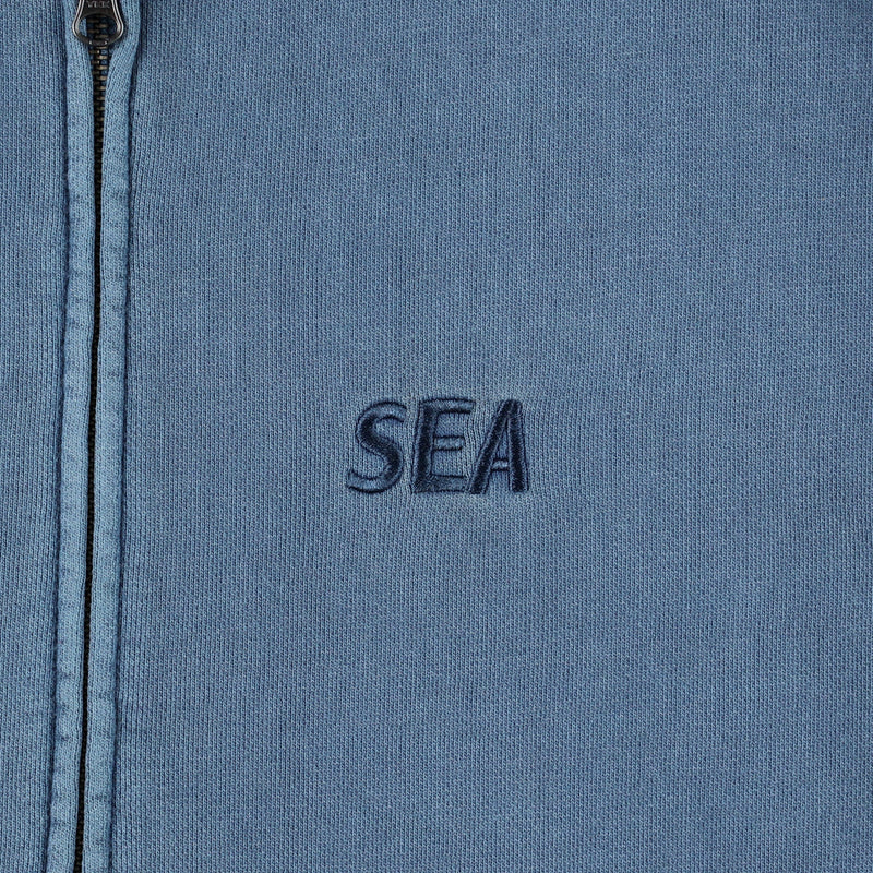 SEA PIGMENT ZIP UP SWEATSHIRT
