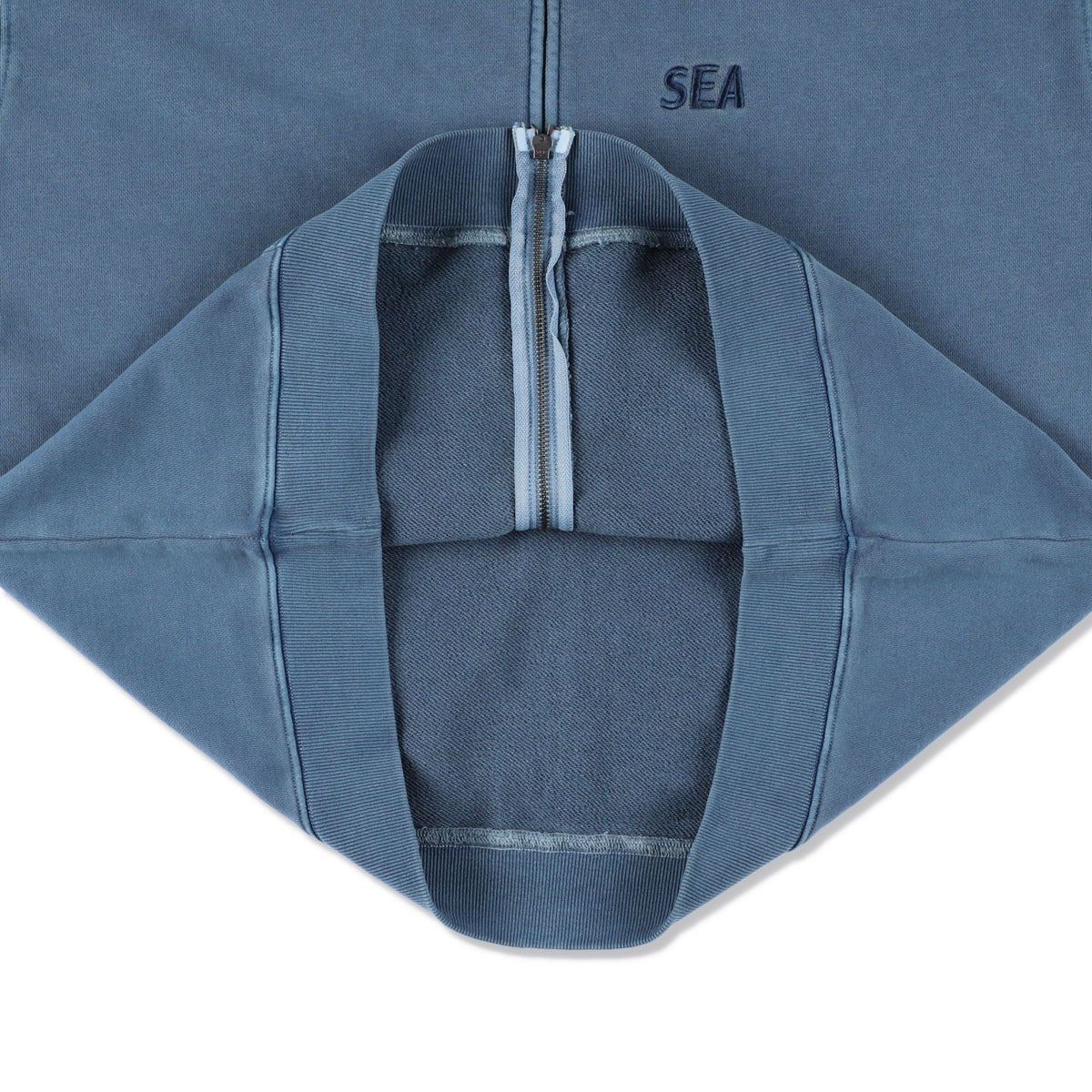 SEA PIGMENT ZIP UP SWEATSHIRT