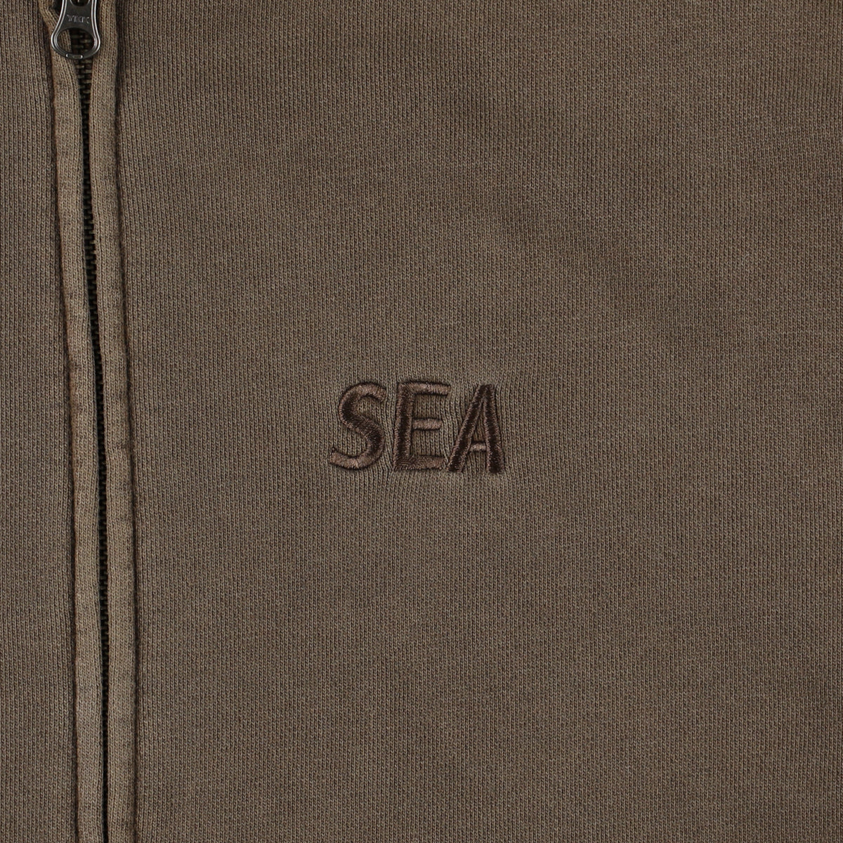 SEA PIGMENT ZIP UP SWEATSHIRT