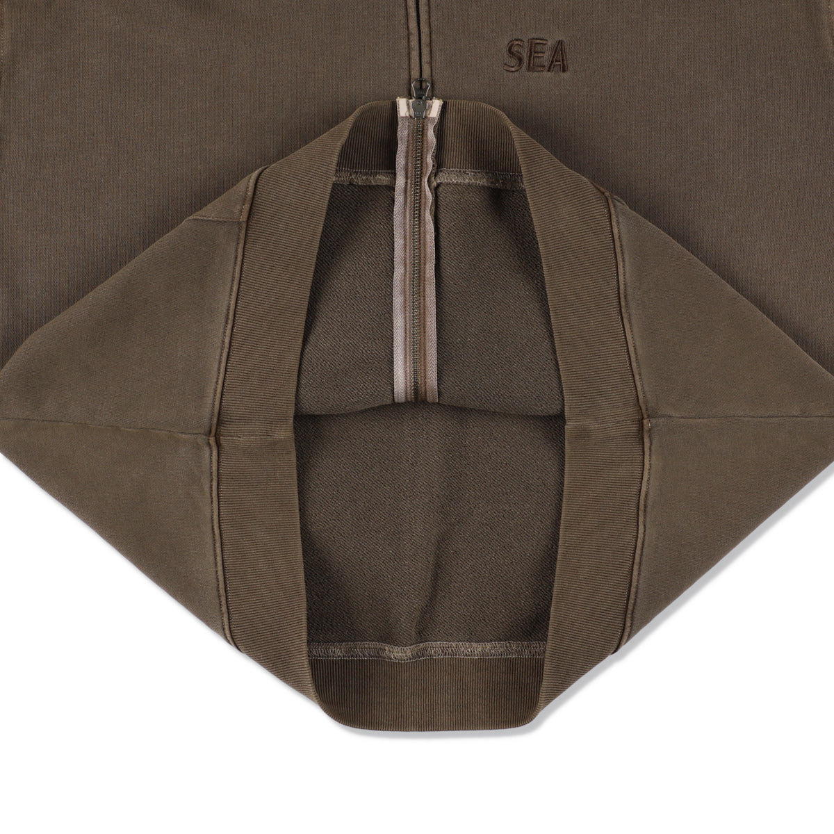 SEA PIGMENT ZIP UP SWEATSHIRT