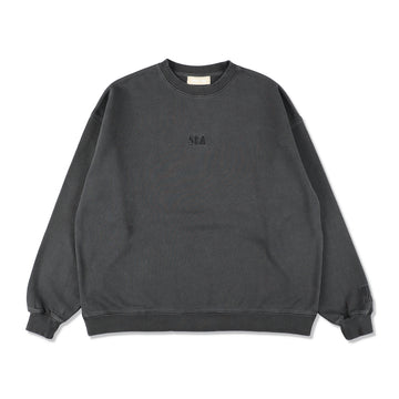 ESS PIGMENT CREWNECK SWEATSHIRT / BLACK