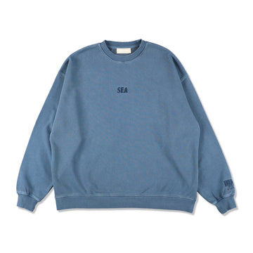 ESS PIGMENT CREWNECK SWEATSHIRT / BLUE