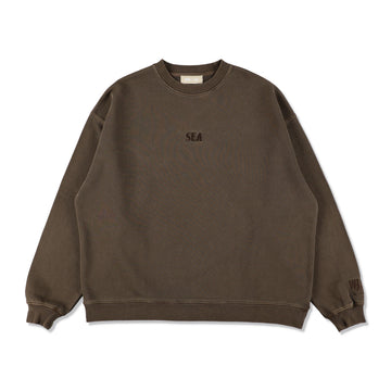 ESS PIGMENT CREWNECK SWEATSHIRT / BROWN