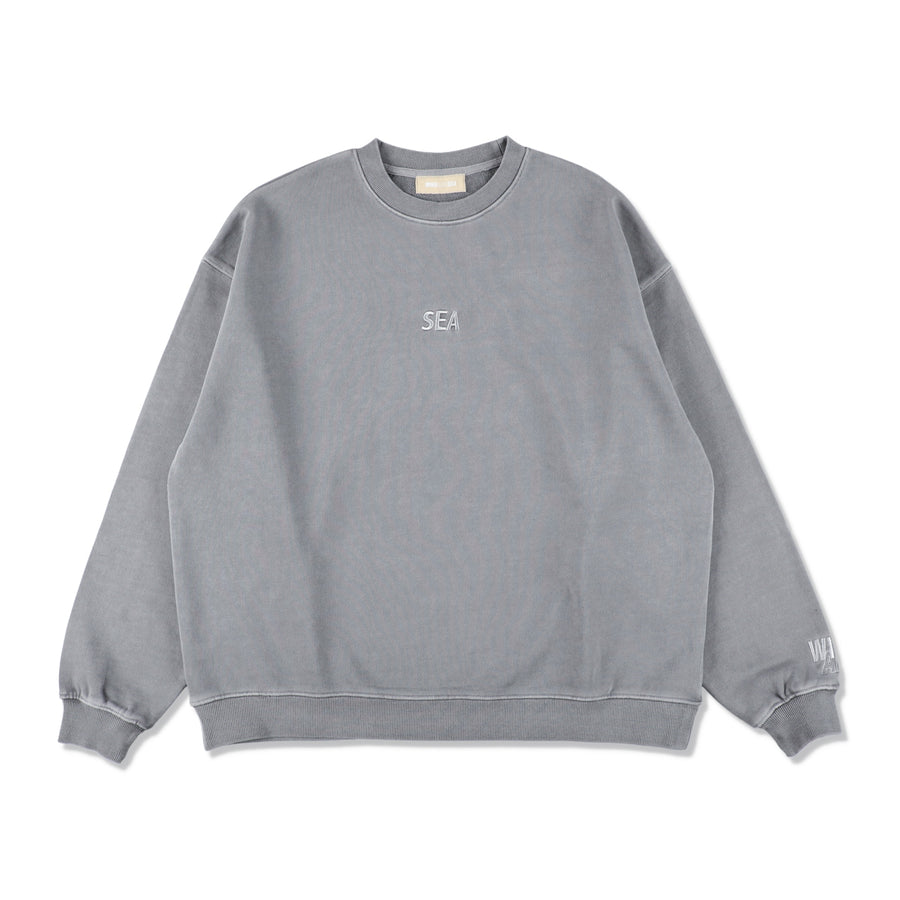 ESS PIGMENT CREWNECK SWEATSHIRT / GRAY