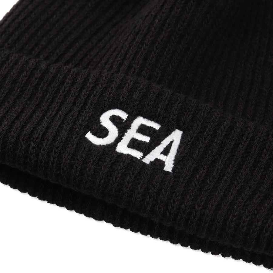 SEA LOGO KNIT CAP / BLACK