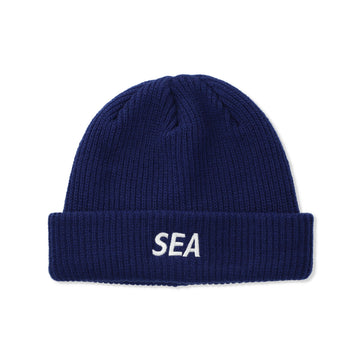 SEA LOGO KNIT CAP / BLUE