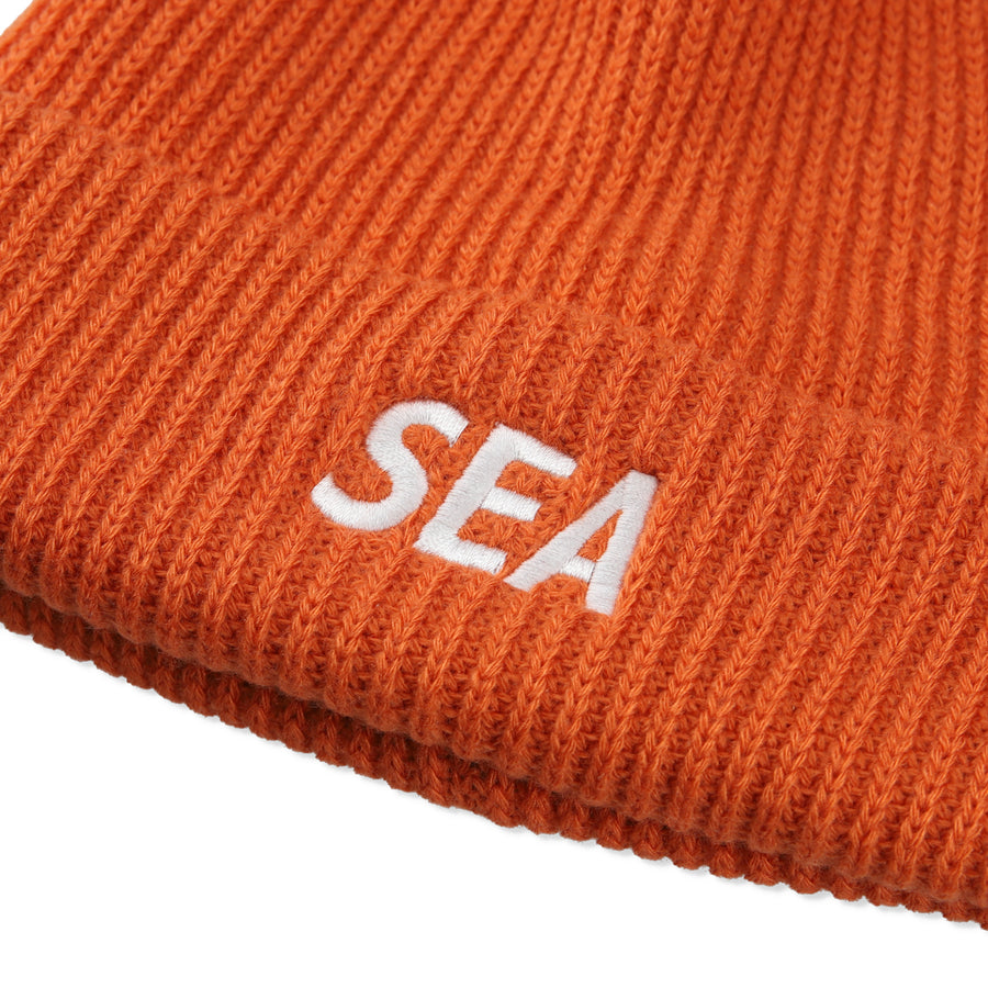 SEA LOGO KNIT CAP / ORANGE