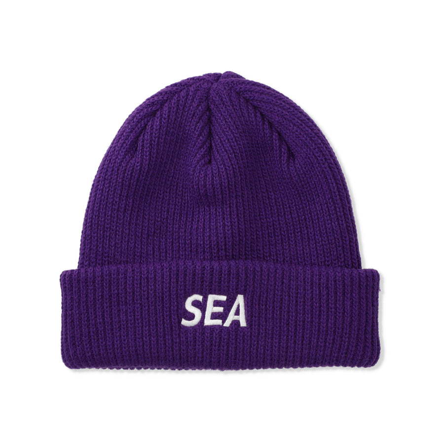 SEA LOGO KNIT CAP / PURPLE