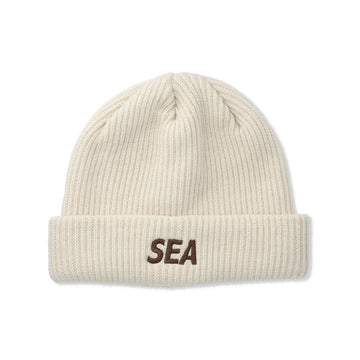 SEA LOGO KNIT CAP / WHITE