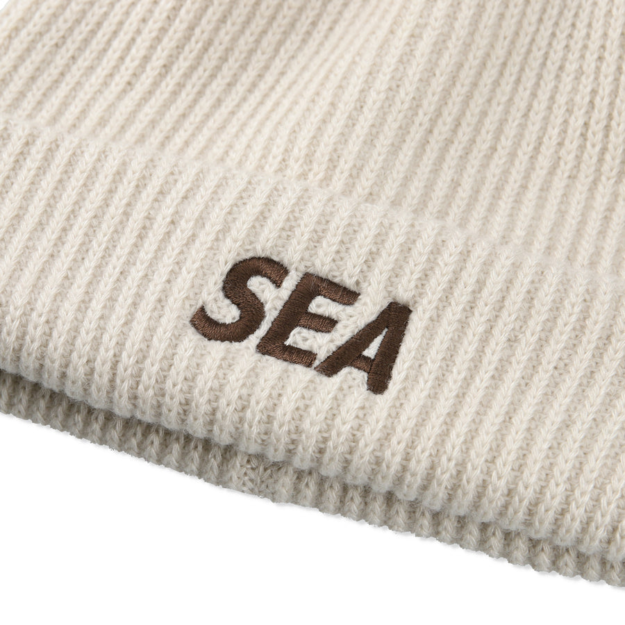 SEA LOGO KNIT CAP / WHITE