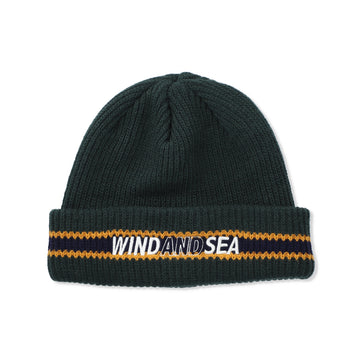 SEA LOGO LINE KNIT CAP / GREEN