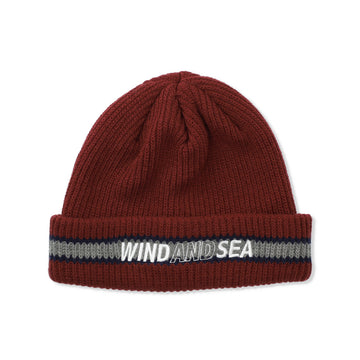 SEA LOGO LINE KNIT CAP / WINE