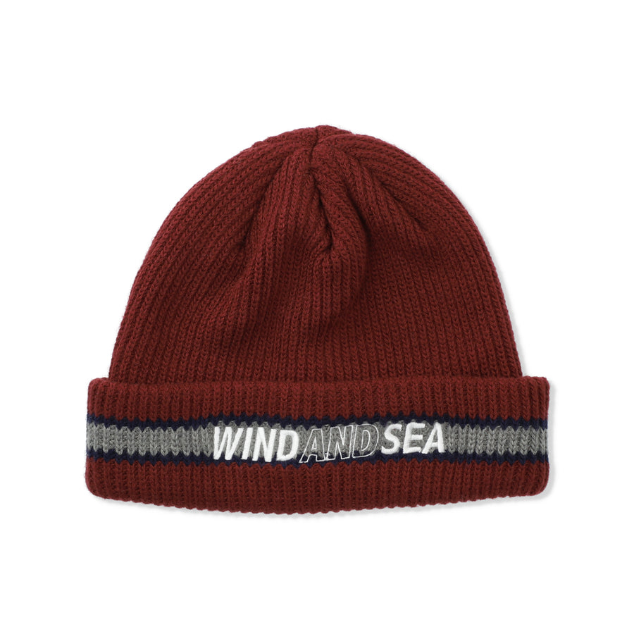 SEA LOGO LINE KNIT CAP / WINE