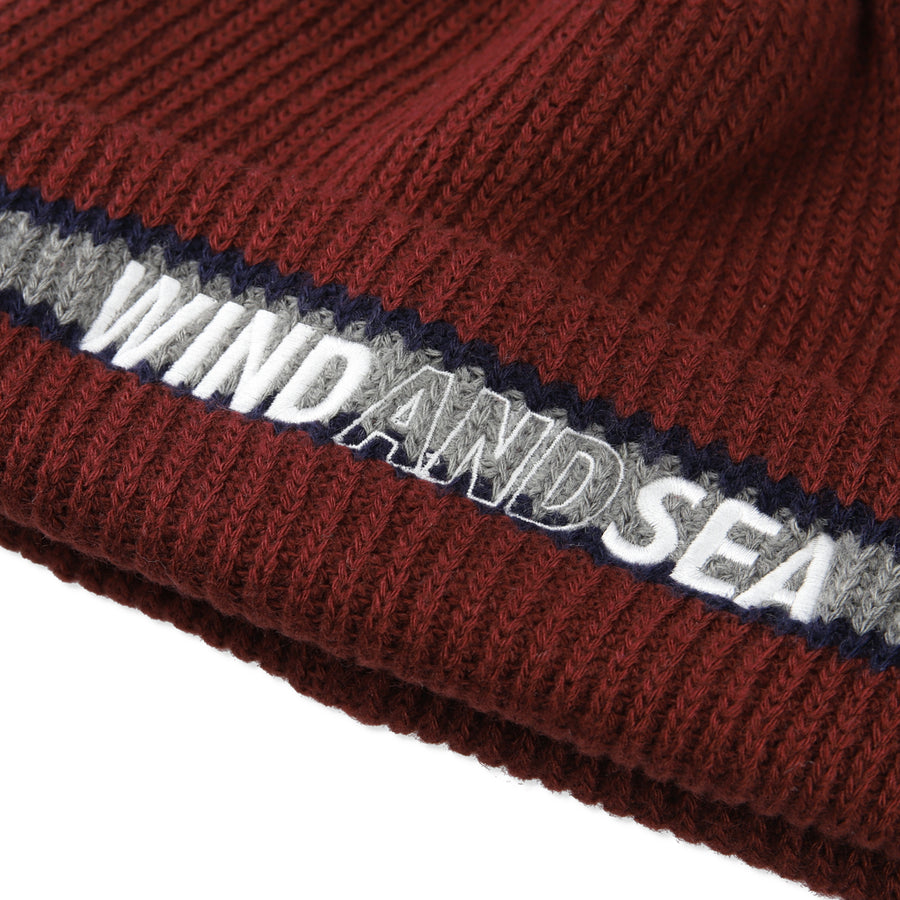 SEA LOGO LINE KNIT CAP / WINE