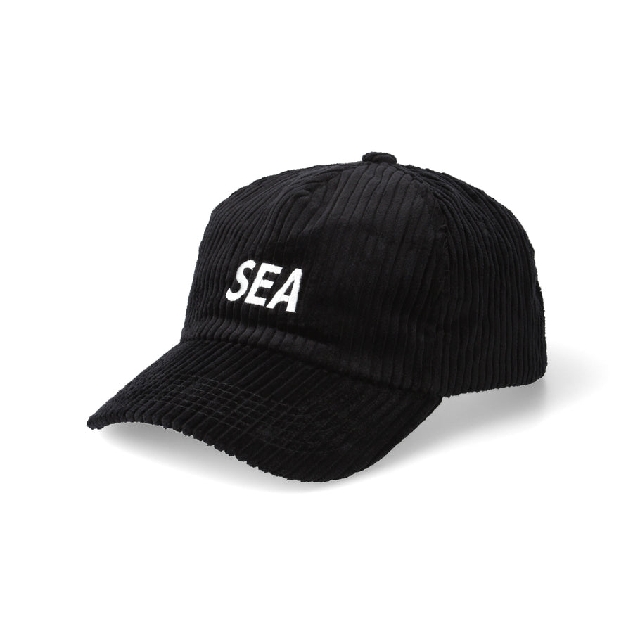 SEA LOGO CORDUROY CAP / BLACK