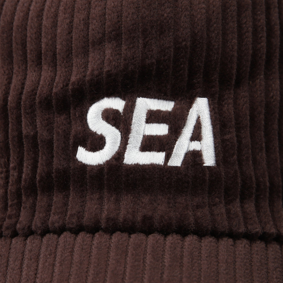 SEA LOGO CORDUROY CAP / BROWN